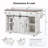 Rolling Storage Kitchen Island with Sliding Barn Door & Spice Rack-828425585