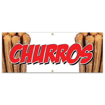 Bannière Churros en vinyle robuste