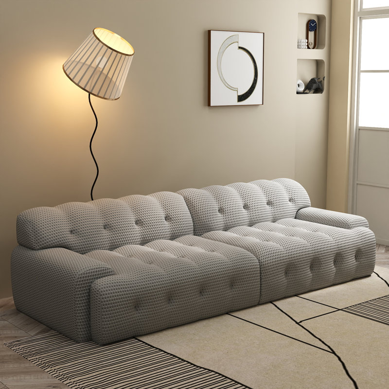 Boneless Bierce Modular Sofa, Light Gray, 27.5”H x 102.4”W x 41.34”D