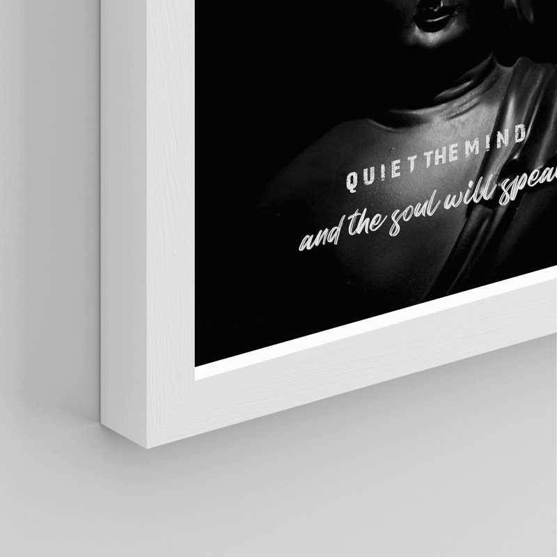 «Wise Buddha Quotes Calming Zen Relaxing Peaceful Yoga» sur, Blanc, H 10 po x l 8 po