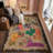 Oriental Animal Print with Tropical Botanical Floral Machine Washable Area Rug-1348866757-1348866756