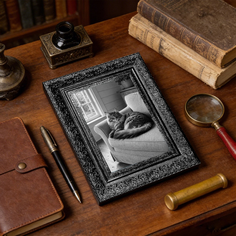 5" x 7" Black 1PC Tabletop Picture Frame for Family Photo Display, Noir, 1, L 5 po x H 7 po