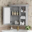 Armoire de rangement murale de 30 pouces avec porte miroir-1997513653