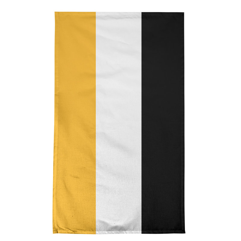 Serviette de thé à rayures pour équipe de football baltimore retour, Cotton Blend, Gold/White/Black Los Angeles Basketball