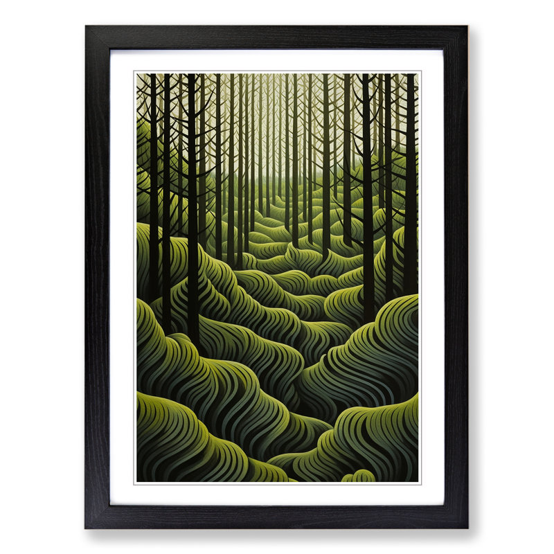 Single Picture Frame Print on Wood, Black Framed, 34cm H x 25cm W