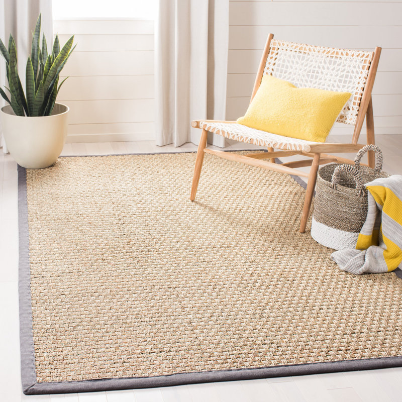 Arley Natural/Dark Gray Rug, Rectangle 183 x 274cm