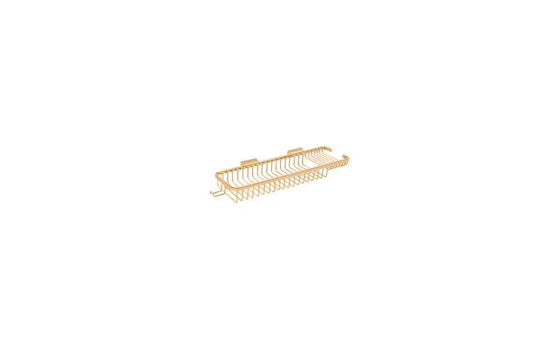 Deltana WBR1850HCR003 Wire Basket 17-3/4", Rectangular Deep in PVD Polished Brass