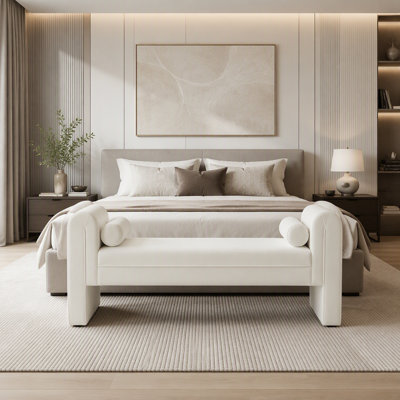 Banc de rangement surdimensionné pour vestibule et chambre à coucher