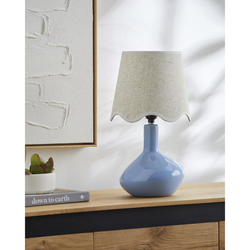 Lampe de table d'appoint, Beige, Bleu