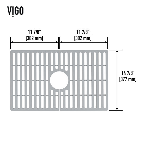 VIGO 27 in. x 15 in. Silicone Bottom Grid for 30 in. Single Bowl