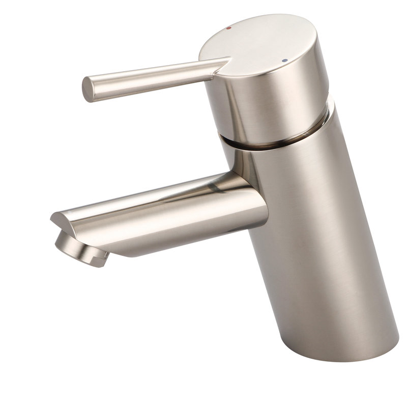 Robinet de salle de bain à un trou avec drain, Chrome poli, Avec trop-plein