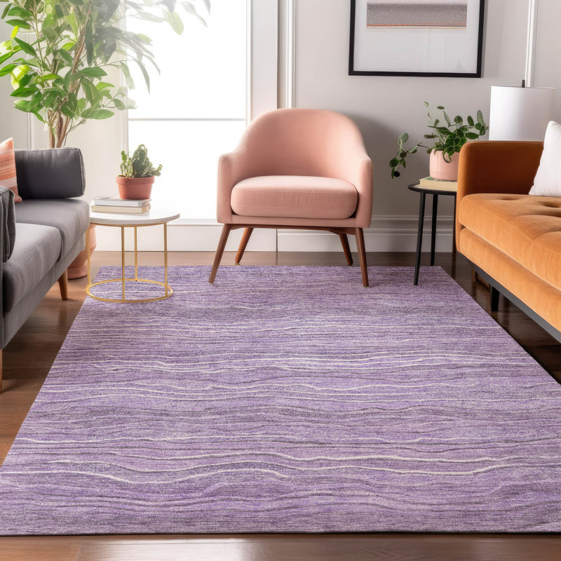 Premium Machine Washable Varroville AMF1704 Stripes Rug, Rectangle 10' x 14'