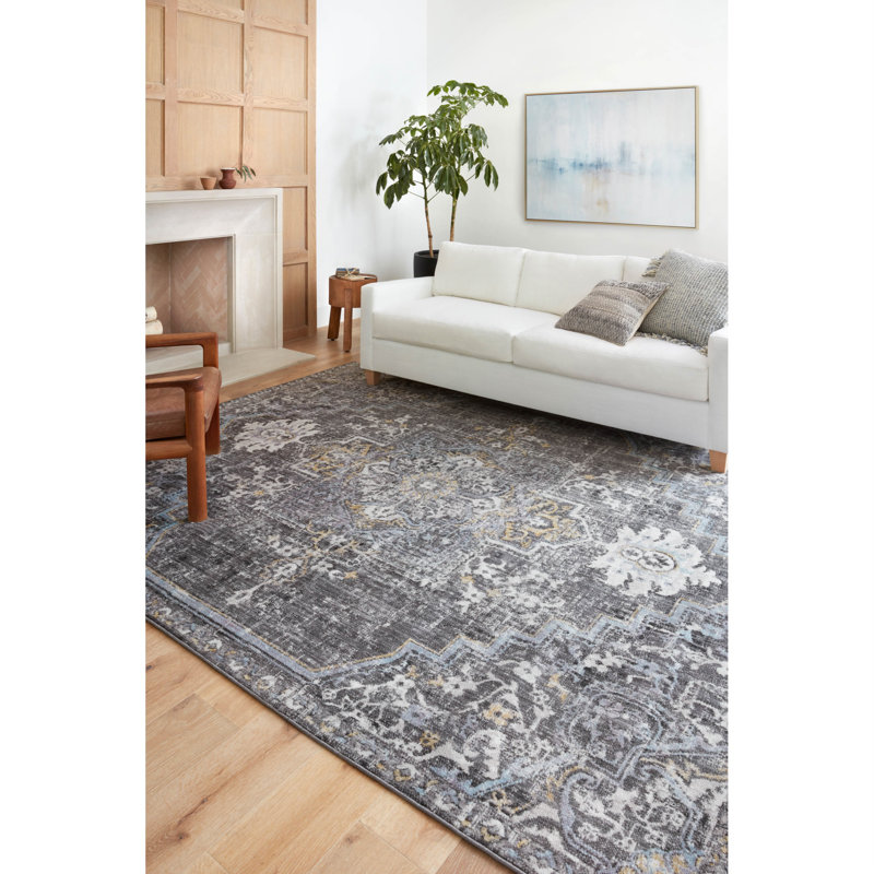 Eythen Performance Oriental Indoor Rug, Rectangle 3'9" x 5'9"