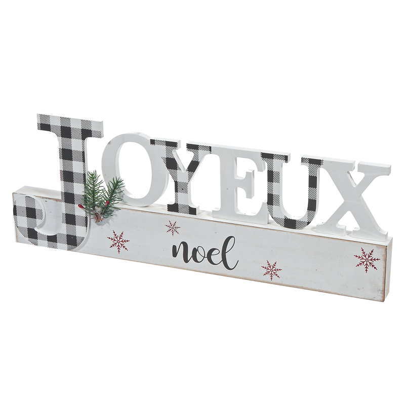 Support à mot Buffalo joyeux Noël