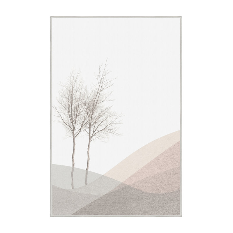 Tapis blanc doux moelleux de couleur unie minimaliste Défino, 3 X 5