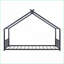 Structure de lit simple en métal - Aucun sommier requis, noir, capacité de 350 lb