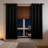 Blackout Curtains for Bedroom, Thermal Insulated Noise Reducing Window Drapes for Living Room, Grommet Top (52W X 63L Inch, Black)-526543017-526542992
