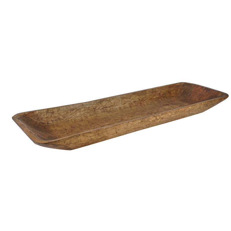 Assiette décorative rustique en bois Grisby, Ton de bois naturel