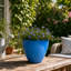 Pot à fleurs intérieur / extérieur en résine synthétique moderne avec soucoupe et écran de drainage-1431438773-1431438775-1522317508