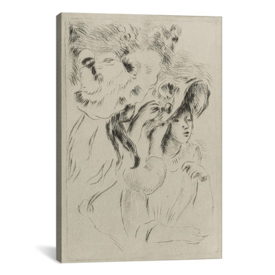 " Le Chapeau Epingle (La Fille De Berthe Morisot Et Sa Cousin) " by Pierre-Auguste Renoir