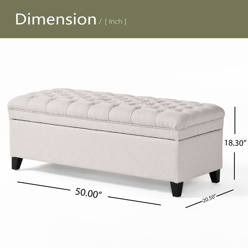 OTTOMAN DE RANGEMENT, Gris clair