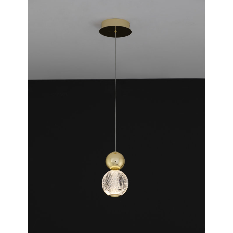 1 - Light Gold LED Sphere Pendant