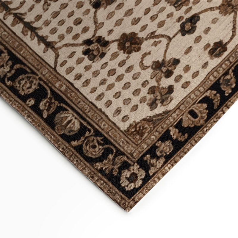 Tapis beige français d'intérieur et d'extérieur, Rectangle 9 pi x 12 pi