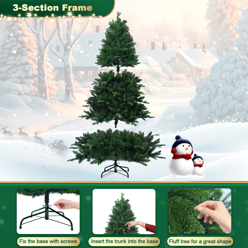 Arbre de Noël artificiel - support inclus, 8'