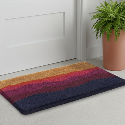 Teshika Shades of Dawn Coconut Coir Entryway Doormat