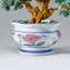 Genuine Green Aventurine Gemstone Bonsai Tree in Round Ceramic Pot (7")