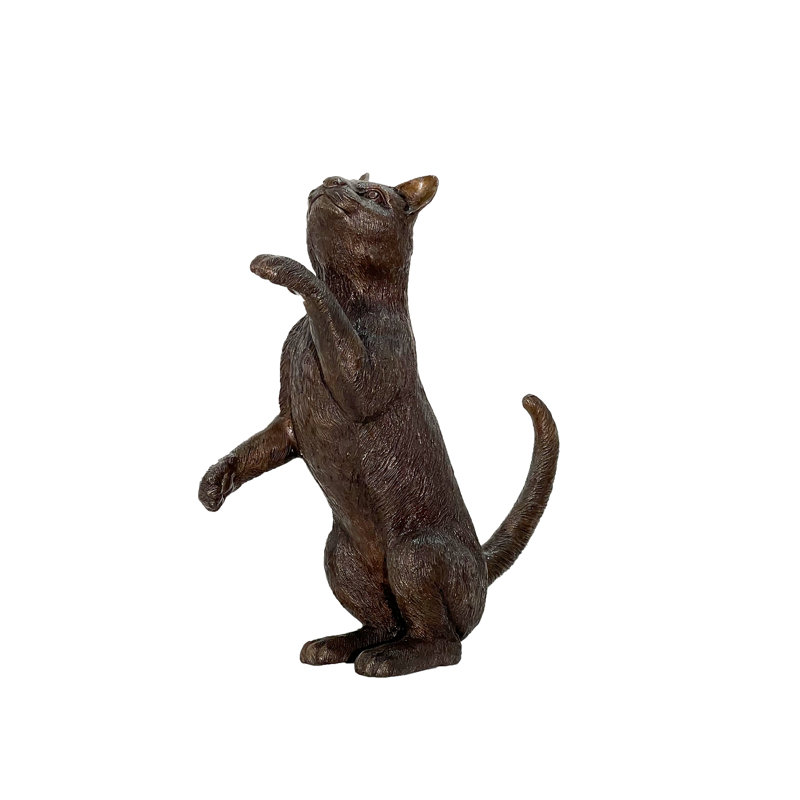 Cat Copper Garden Statue