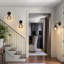 1-Light Black Armed Sconce