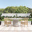 Debbie 51" L Concrete Pedestal Dining Table