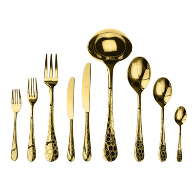Coccodrillo Flatware Set - 75 Pieces - Gold