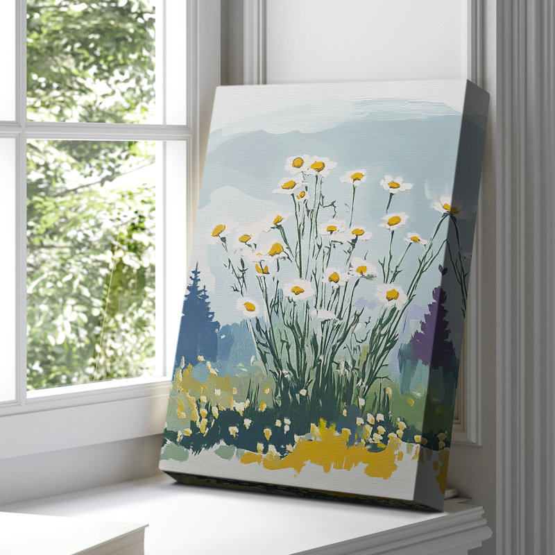 Floral sur toile tendue avec châssis CCXL - prêt à être accroché, H 18 po x l 12 po