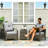 Patio Furniture,Wicker Storage Table  Chairs