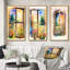 Été coucher de soleil floral fenêtre - ensemble de 3 fenêtres d'art de ferme-889074396-889074403