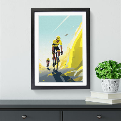 XYZ-FRM-V1223-6207 Tour De France Minimalism - Single Picture Frame Print on Wood