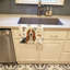 Serviette de cuisine tricolore et blanche Basset Hound-1234934558