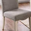 Chaises d'appoint transitionnelles (de 2), blanc antique et gris, revêtement en tissu, dossier à dos de chameau, pieds cannelés, siège rembourré avec 2 chaises, style, chaise, dossier, fabrication en bois massif avec siège et