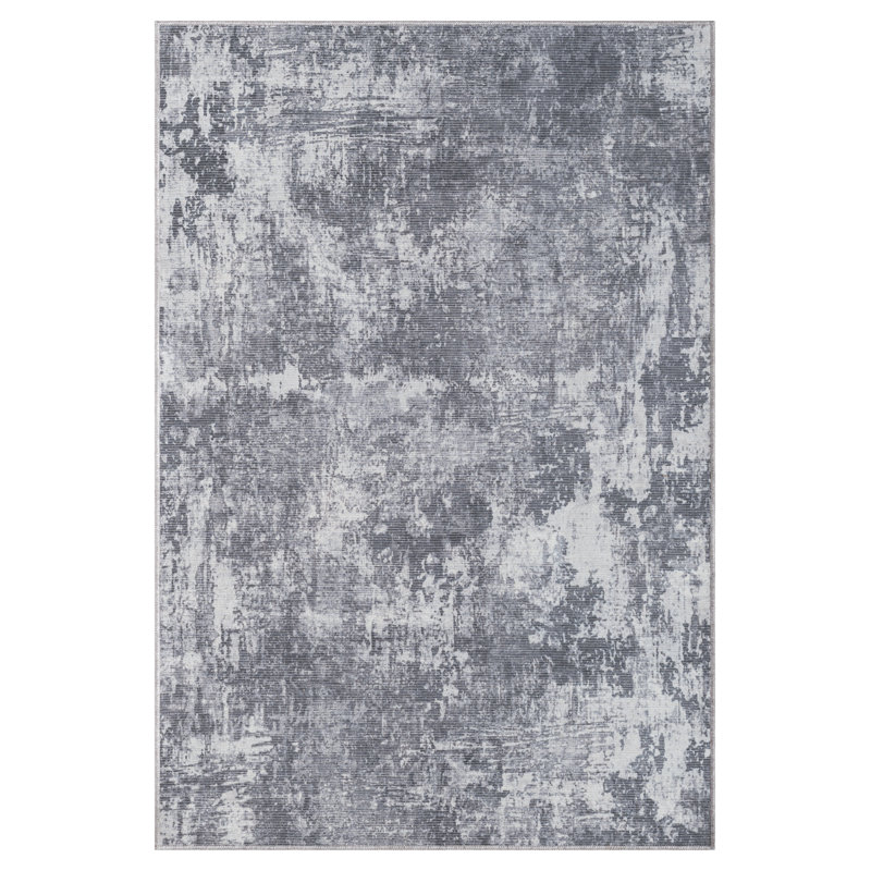 Washable Savana grey Rug, Rectangular 120 x 180cm