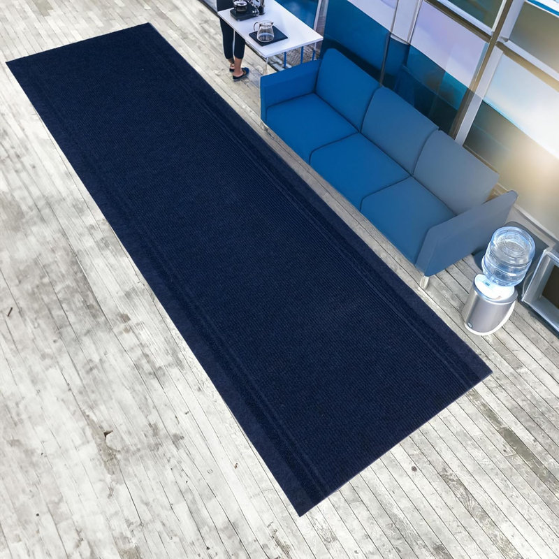Tapis intérieur / extérieur bleu antidérapant, Tapis de couloir 2 pi 2 po x 30 pi