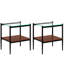 Table basse 3 places avec pieds en verre trempé et structure stable et transparente, idéale pour la maison. Pieds en fer robustes.
