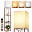 Lampe sur pied avec tablettes, 3 températures de couleur, conception à plateau ouvert, pour le salon, la chambre à coucher, le bureau-660281430