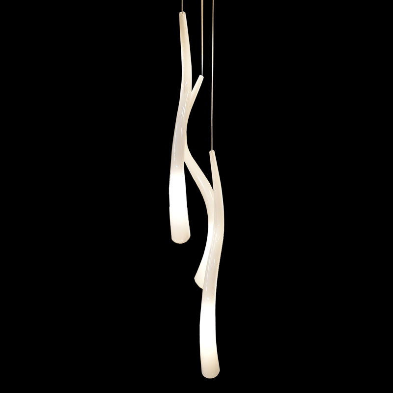 Cornetto 3 Pendant Lights, Satin Nickel