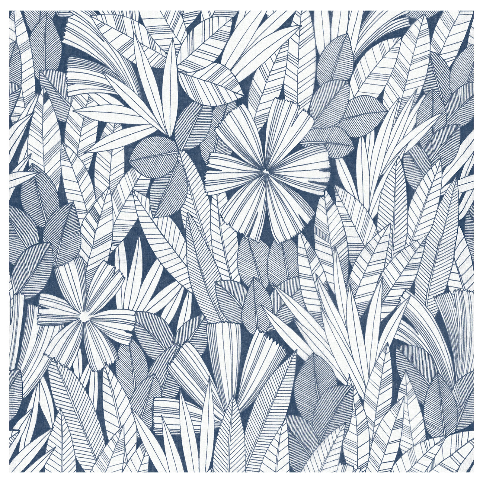 Avellana Botanical Wallpaper, Blue