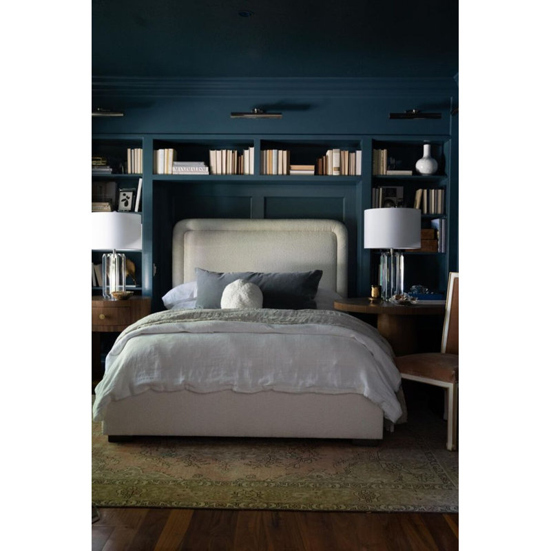 Kit Upholstered Bed, Queen, White