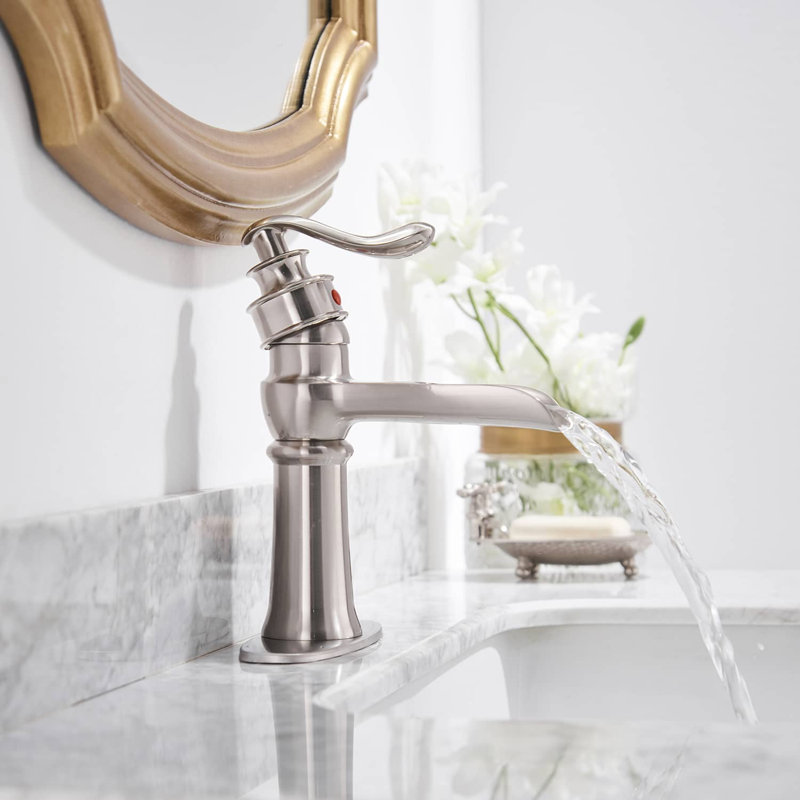 Single-Hole Single-handle Bathroom Faucet, Brushed Nickel