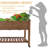 Mobile Wooden Elevated Planter With Wheels