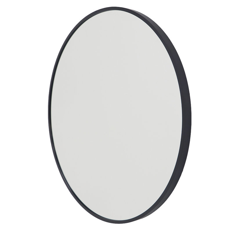 Aluminium Framed Wall Mounted Mirror, Black, 28" x 28"
